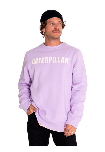 Polerón Mujer Logo Crewneck Sweatshirt Morado CAT