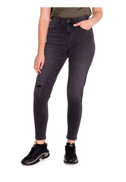 Jeans Denim Mujer Triblend Mid-Rise Skinny Gris CAT CAT