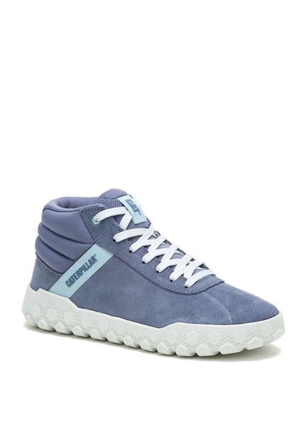 Zapatilla Con Caña Gamuza Mujer Hex + Mid Azul CAT