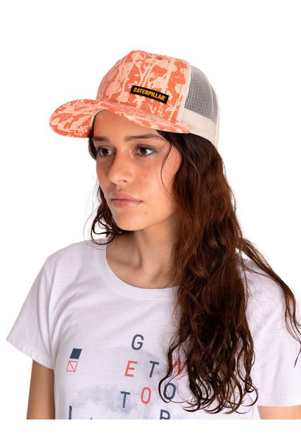 Jockey Beige 6 Panel Trucker Mujer Cat