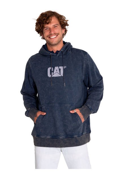 Polerón Hombre Heritage Embroidered Hoodie Azul CAT