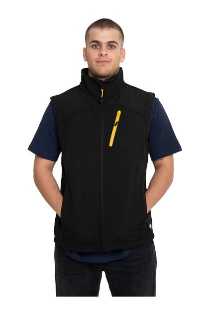 Chaqueta Sin Manga Hombre Essential Softshell Negro CAT