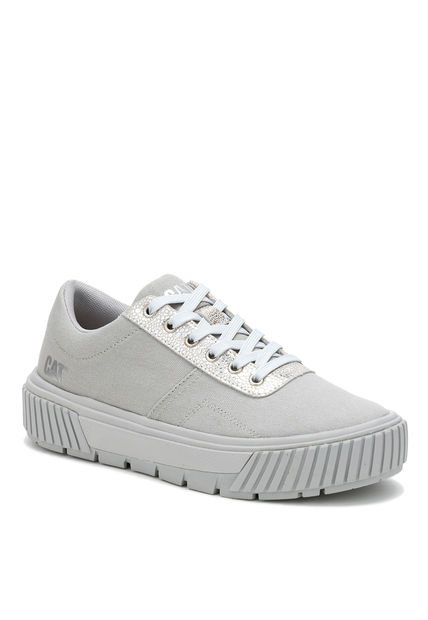 Zapatilla Casual Mujer Amp Canvas Gris Claro CAT