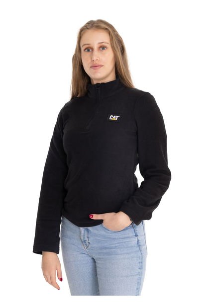 Polar Mujer Microfleece Quarter Zip Negro CAT