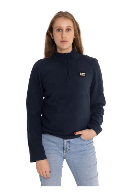 Polar Mujer Microfleece Quarter Zip Azul CAT