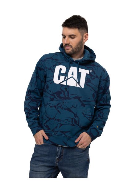 Polerón Fleece Logo Prin Azul Unisex CAT