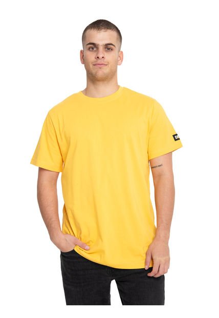 Polera Manga Corta Hombre Essential Amarillo CAT