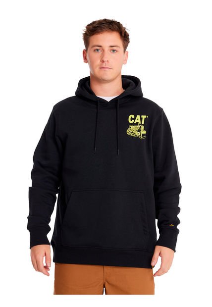 Polerón Hombre Graphic Pullover Hoodie Negro CAT