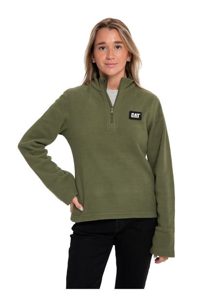 Polar Mujer Microfleece Quarter Zip Verde CAT