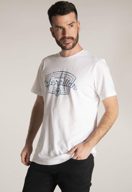 Polera M/C Hombre Built The Streets Te Blanco CAT