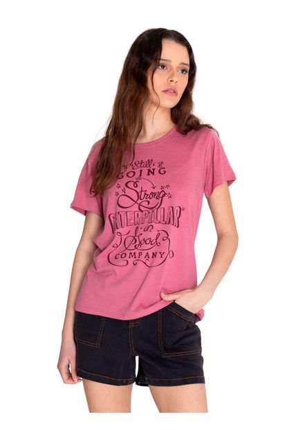 Polera Manga Corta Mujer Crew Graphic Tee 1 Rosado CAT