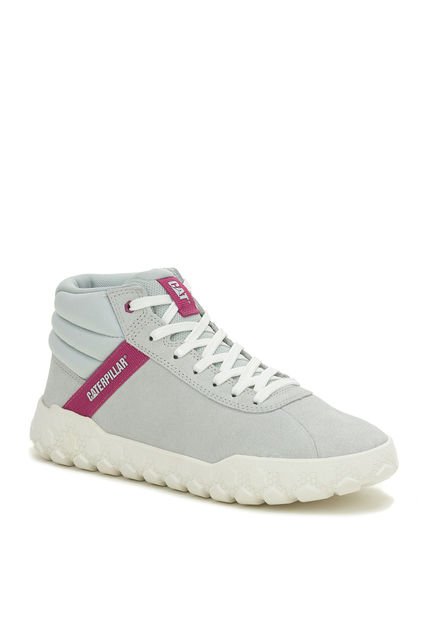 Zapatilla Con Caña Gamuza Mujer Hex+ Mid Gris Clar CAT