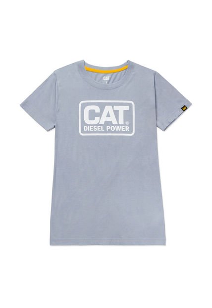 Polera Manga Corta Mujer Diesel Power Celeste CAT