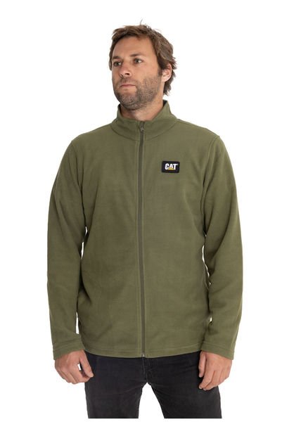 Polar Casual Hombre Microfleece Full Zip Verde Musgo CAT