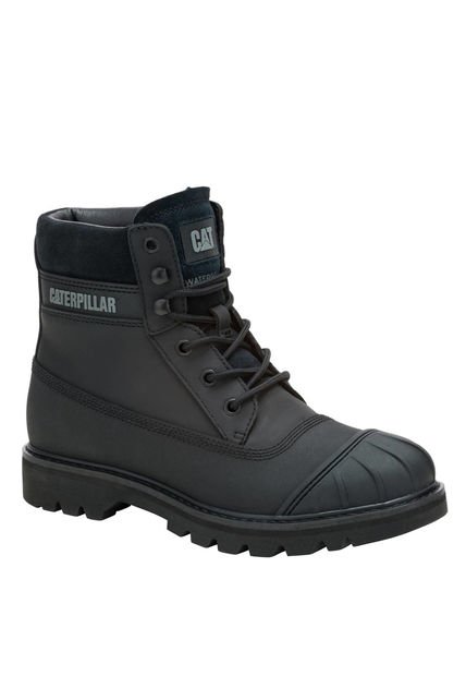 Botin Impermeable Cuero Mujer Colorado Galosh Negro CAT