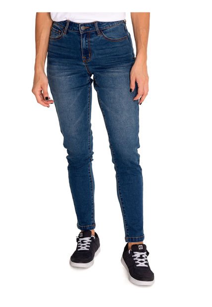 Jeans Denim Mujer Triblend Mid-Rise Skinny Azul CAT