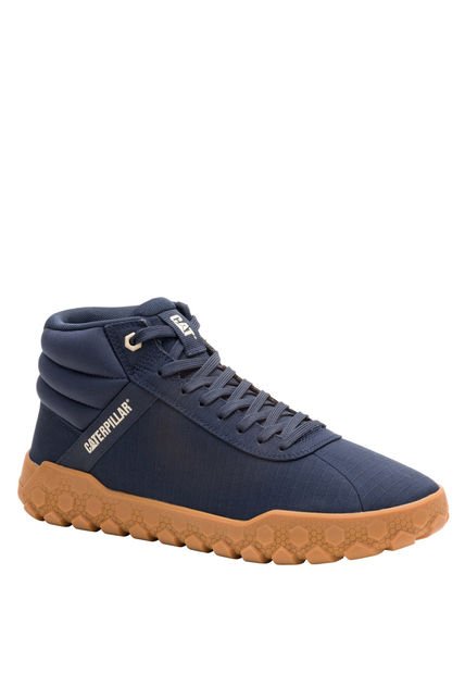 Zapatilla Con Caña Hombre Hex Plus Mid Canvas Azul CAT