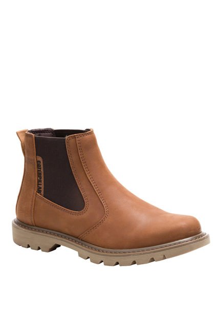 Botin Cuero Hombre Colorado 2 Chelsea Café CAT