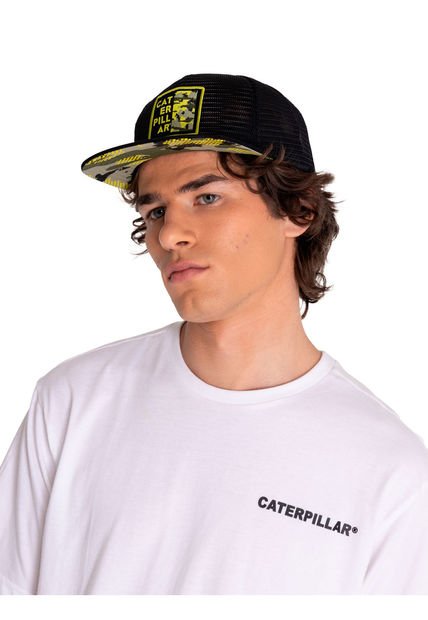 Jockey Negro 6 Panel Mesh Trucker Hombre Cat