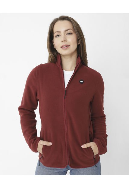 Polar Fleece Full Zip Rojo Mujer CAT