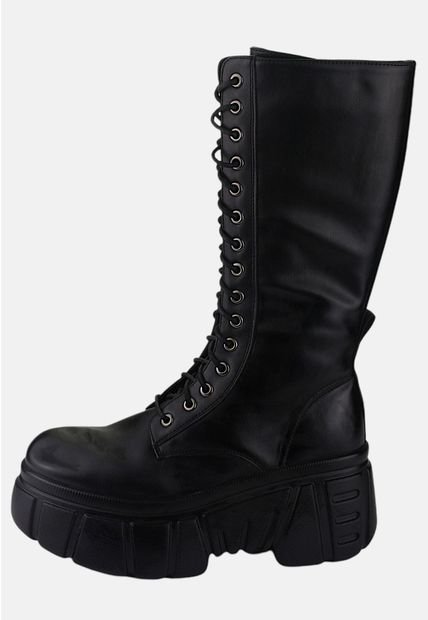 Botin 38-Nrock-8 Plataforma Negro Chalada