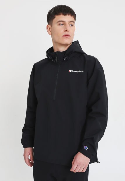 Cortavientos  Champion RIPSTOP ANORAK Negro - Calce Holgado