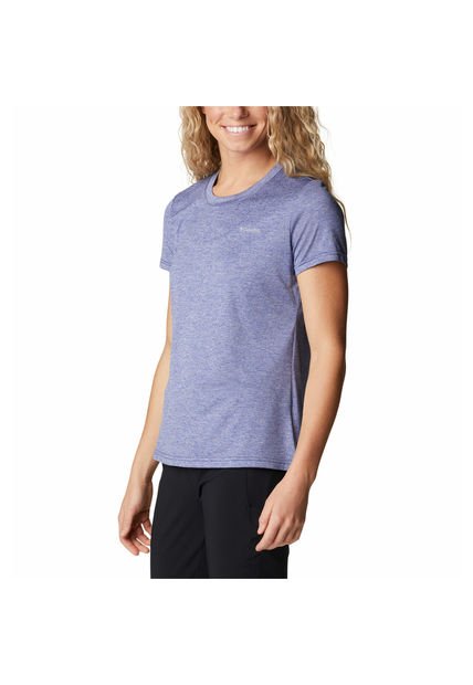 Polo Mujer Hike Ss Azul Columbia