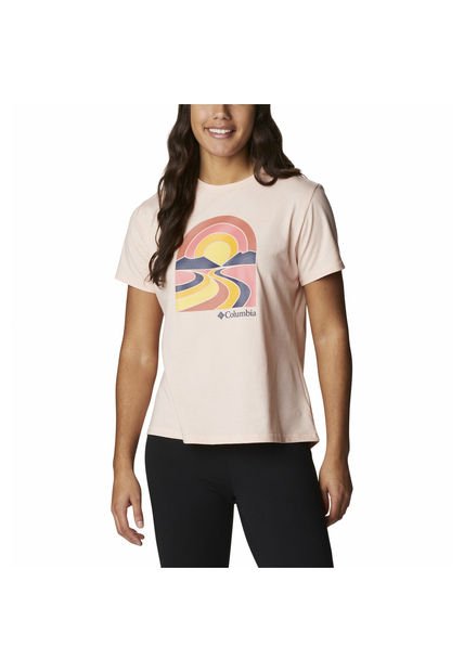 Polera M/C Mujer Sun Trek Graphic Tee Rosado Columbia