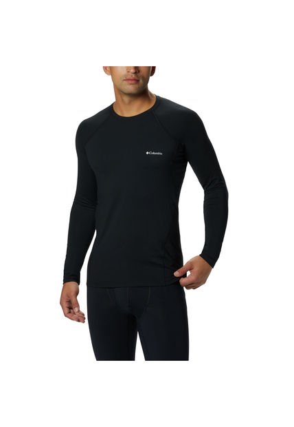 Polera Primera Capa Hombre Midweight Str Negro Columbia