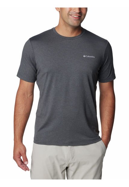 Polera Hombre Tech Trail Crew Neck Gris Columbia