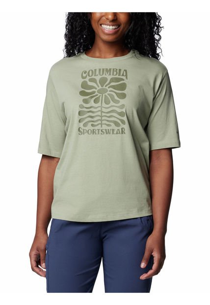 Polera Mujer North Cascades Relaxed Verde Columbia