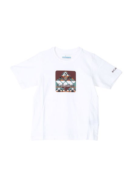 Polera Manga Corta Niño Basin Ridge Gp Blanco Columbia