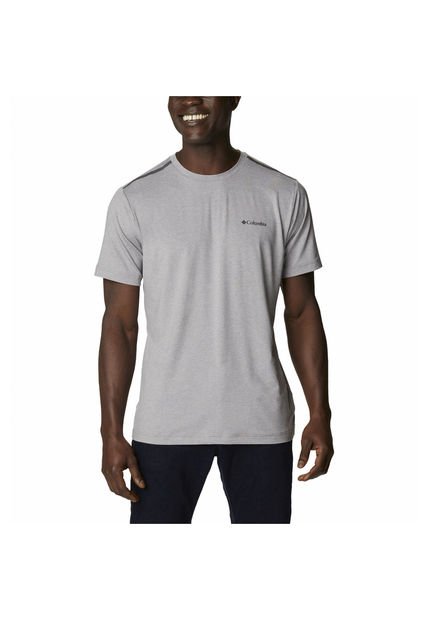 Polera M/C Hombre Tech Trail Crew Neck Gris Columbia