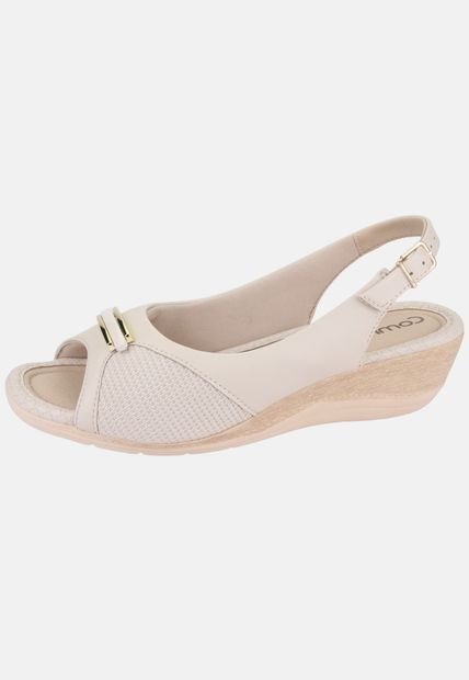 Sandalia 2296403 Casual Beige Comfortflex