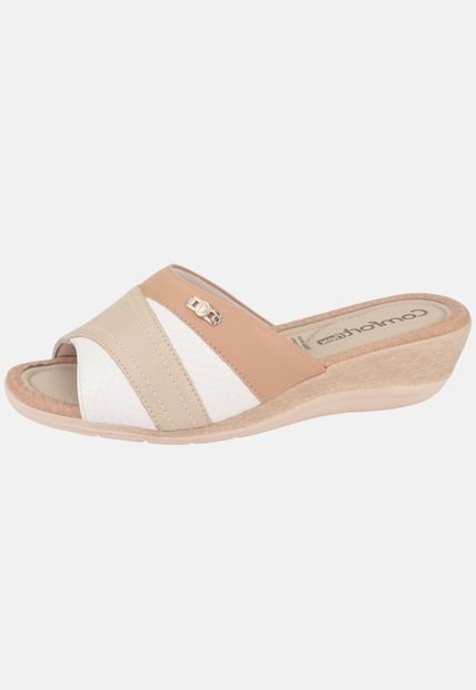 Sandalia 2296401 Casual Marfim Comfortflex