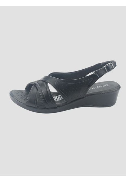 Sandalia 2472405 Casual Negro Comfortflex