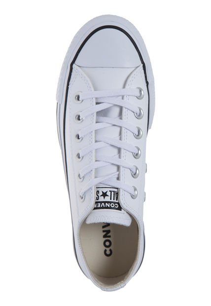 Zapatillas fashion converse blancas cuero