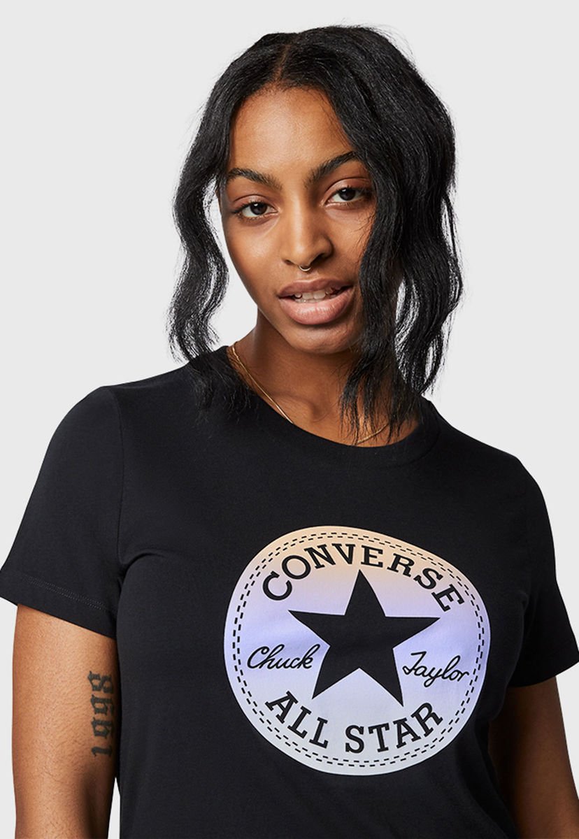 Polera Converse Negro Calce Regular Compra Ahora Dafiti Chile