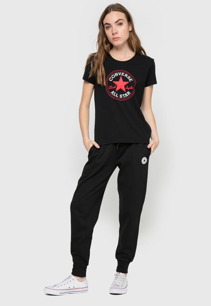 Pantalon de Buzo Converse Chuck Patch Negro Calce Slim Fit Compra Ahora Dafiti Chile