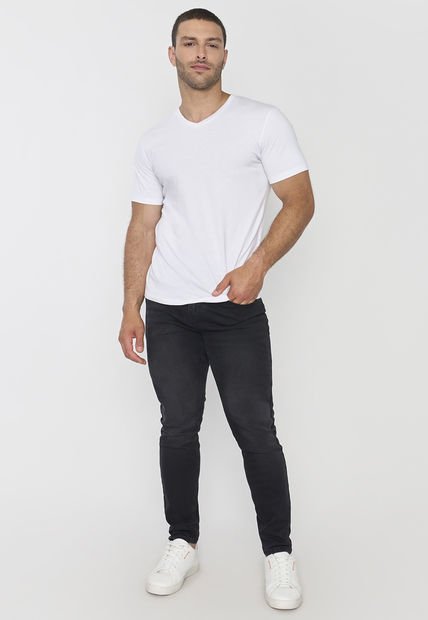 Jeans Hombre Skinny Negro Corona