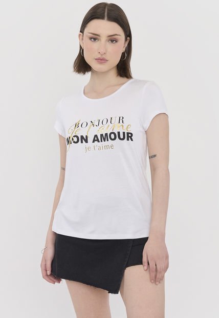 Polera Mujer Viscosa Blanco Jet Aime Corona