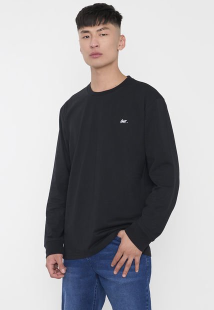 Polera Hombre M/L Negro Corona