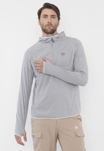 Polerón Outdoor Hombre Waffle 3 Gris Corona