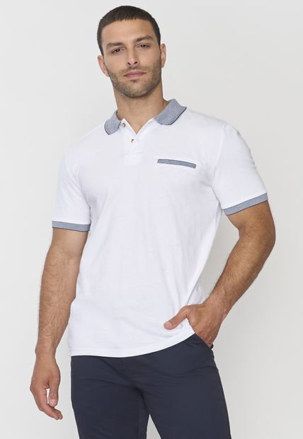 Polera Hombre Preppy Blanco Corona