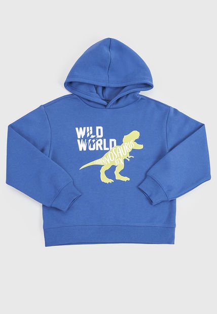 Poleron Niño Kids Hoodie Azul Corona