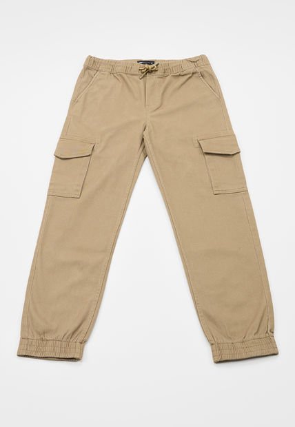 Pantalon Niño Teen Jogger Cargo Camel Corona