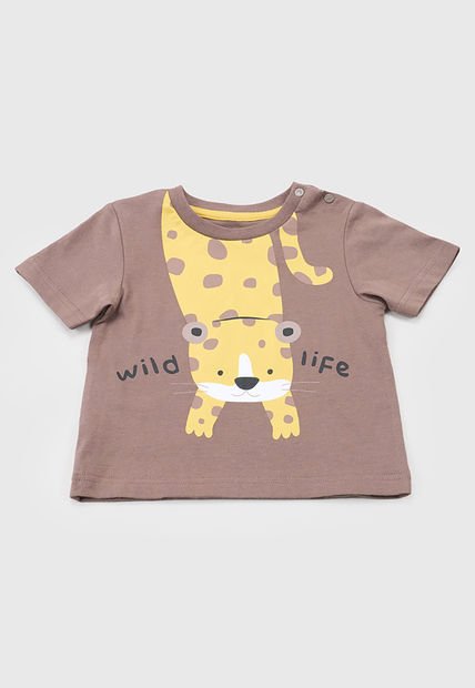 Polera Bebe Niño M/C Fun Café Corona