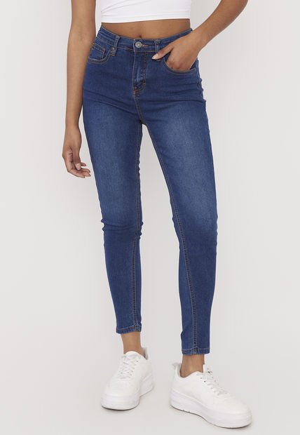 Jeans Básico 5 Pocket Skinny Azul Oscuro - Mujer Corona - Compra | Dafiti Chile