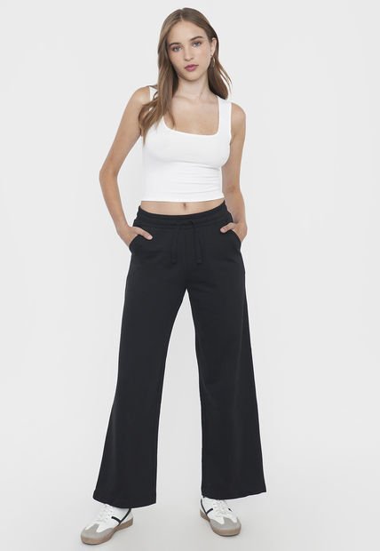 Pantalón Mujer Buzo Color Negro Corona