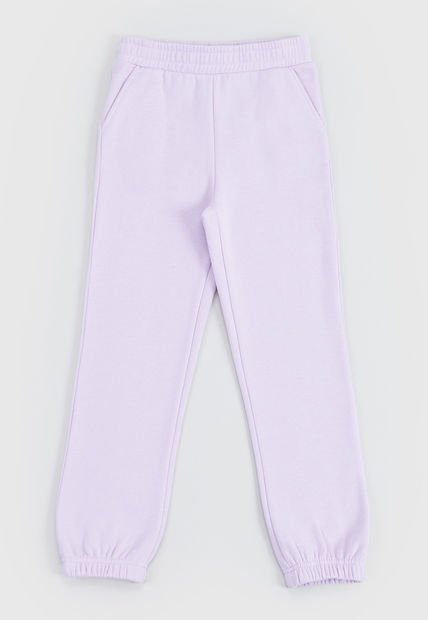 Pantalón De Buzo Niña Kids Basico Rosado Claro Corona